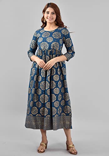 Image of Rayon Printed Anarkali Kurta for Womens