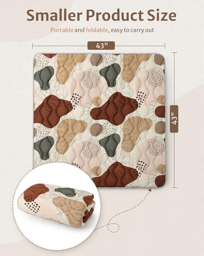 Blissful Diary WLD01X Portable Baby Play Mat, Thicken Cushioned Baby Mat For Floor, Foldable Baby Crawling Mat For Indoor Outdoor, Non-Slip & Washable Kids Play Mat For Tummy Time Activity thumb #3