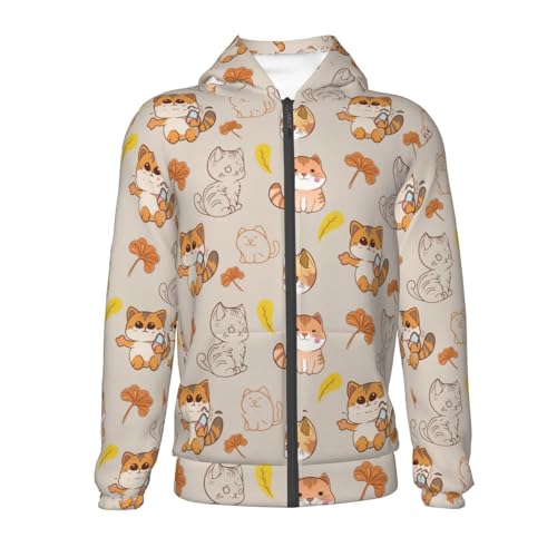 Dark English Floral Kid Hoodies Boys Zip Up Sweatshirts Girls Pullover with Pocket2