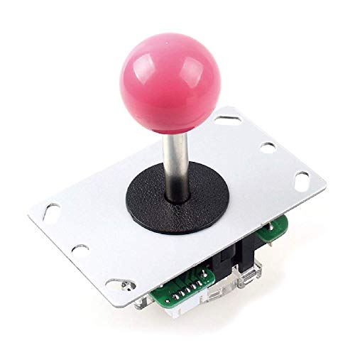 Image of SANWA JLF-TP-8YT Arcade Joystick (Pink Ball Top) - Premium, High Precision, Responsive Controls, Multi-Platform Compatible - Ideal for Gaming Enthusiasts, for Arcade Jamma Game 4 & 8 Way Adjustable
