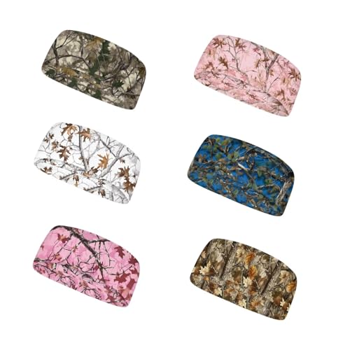 Image of Forchrinse Sport Headband for Men Women 6 Pack Workout Sweatband Moisture Wicking Headband Travel Hair Wrap