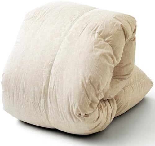 （15:00時点） 昭和西川 羽毛布団 日本製 ドイツ産ホワイトダック90％ 1.2kg 羽毛たっぷり ダウンパワー370 抗菌防臭 ヨーロッパ羽毛発祥の地ドイツ産ダウン使用 掛け布団 冬 立体キルト シングル シングルロング ベージュ 3011100143426