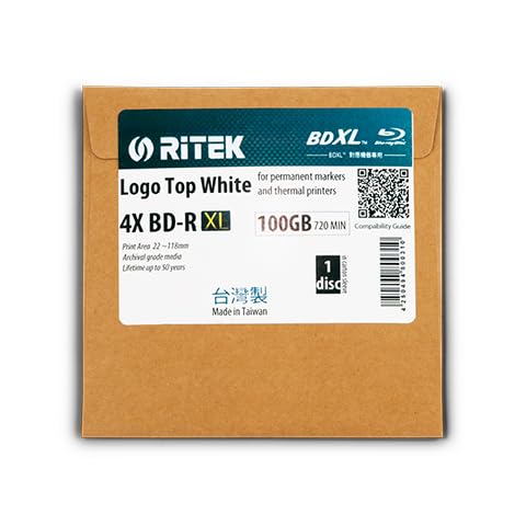Un disco BDXL in robusta custodia di cartone