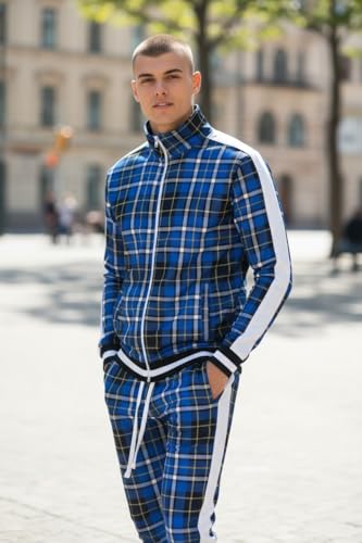 Image of SCREENSHOT-TRACK JACKET Mens Urban Hip Hop Premium Track Jacket - Slim Fit Side Taping Sportswear Urbanwear Streetwear Top