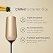 Huski Champagne Flute | NEW | Award-winning Design with Detachable Stem | Premium Stainless Steel Champagne Glass with Lid | Triple Insulated Tumbler | 8oz Capacity | Great Gift (Champagne)