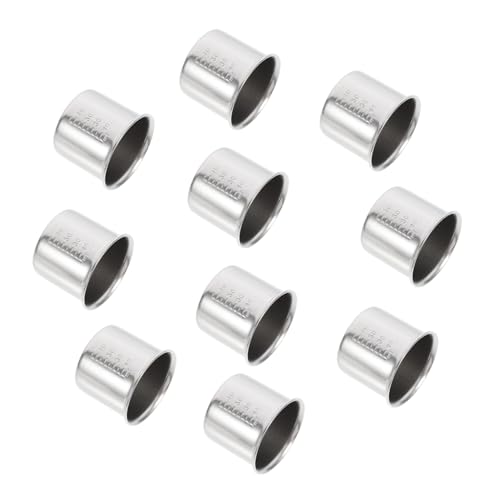 UKCOCO 10pezzi Bicchiere per Medicinali in Acciaio Misurino Scala Graduata Strumento di Misurazione Multiuso per Liquidi Resistente Usura