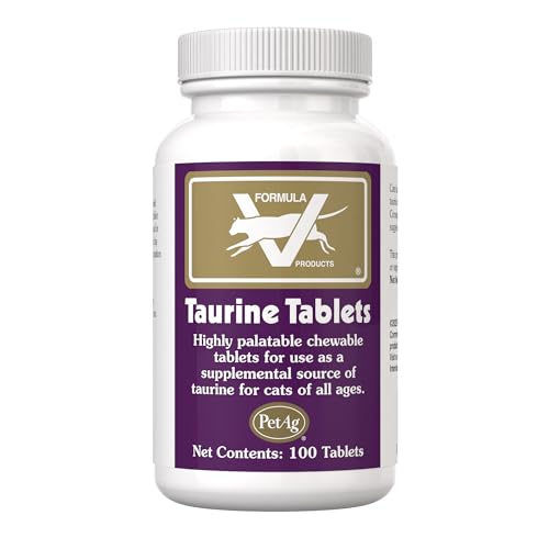 Pet-Ag Taurine Tablets for Cats - 100 Tablets - Daily-Use, Chewable Supplement for Cats of All Ages