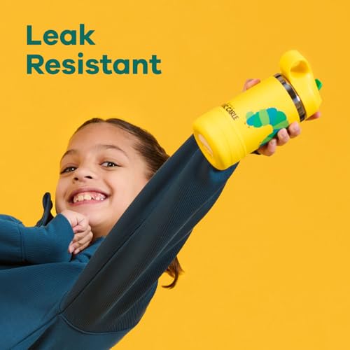 Image of Hydro Flask Kids Water Bottle for School - Stainless Steel and Insulated with Straw Cap - 12 Oz World of Eric Carle Caterpillar Yellow