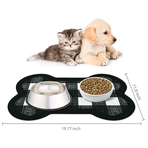 Dog-Food-Mat-Water-Absorbent-Pet-Food-Mat-Non-Slip-Placemat-for-Pets-Bowl-and-Water-Easy-to-Clean-Machine-Washable-Feeding-Mats-for-Dog-Cat-Pet-Large-12-x-19Bone-Shape Dog Food Mat Water Absorbent Pet Food Mat Non Slip Placemat for Pets Bowl and Water Easy to Clean Machine Washable Feeding Mats for Dog Cat Pet Large 12 x 19Bone Shape