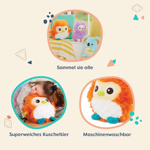 B. toys - Fluffy Funkies - Ola Owl - Plüsch Eule - Plüschtier - Weiches & buntes Eulenspielzeug - Spielzeug für Baby, Kleinkind, Kinder - 0 Monate +