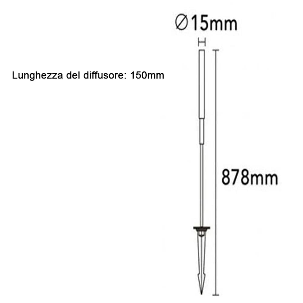 Planetitaly Lampione con Picchetto LED 0.5W Basso Consumo 24V Lampioncino Stelo di Luce Naturale 4000K Palo Luminoso Giardino Terreno Cespugli Vialetti (60cm)