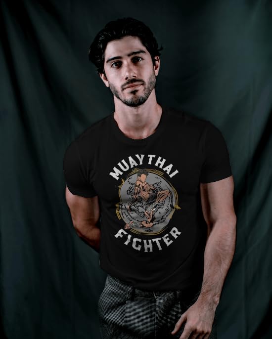VASAL Traditional Mind, Modern Tech Tee: Dotted Fabric for Today's Muay Thai & Fitness Training (in, Alpha, L) Black 3
