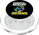 Funny Back To School First day Of 3rd grade Soccer Boys Kids PopSockets MagSafe PopGrip for iPhone