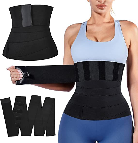 WENGONVILA Waist Trainer for Women Lower Belly Fat, Waist Wrap for Stomach, Shapewear for Women Tummy Control, Adjustable Waist Trimmer Belt for Snatch Bandage Tummy Sweat Wrap, Invisible Waist Wrap.