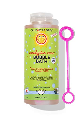 California Baby Bubble Baths - No Tear , Pure Essential Oils for Bathing, Hot Tubs, or Spa Use, 100% Plant-Based - USDA Certified, Eucalyptus Ease, 13oz
