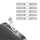 BelleVive 5er-Pack staubdichter Mesh-Aufkleber für iPhone 16 Pro/16 Pro Max, integrierter Schutz für Lautsprecher und Ladeanschluss, Anti-Staub, Hörmuschel-Lautsprecher-Mesh, Silber