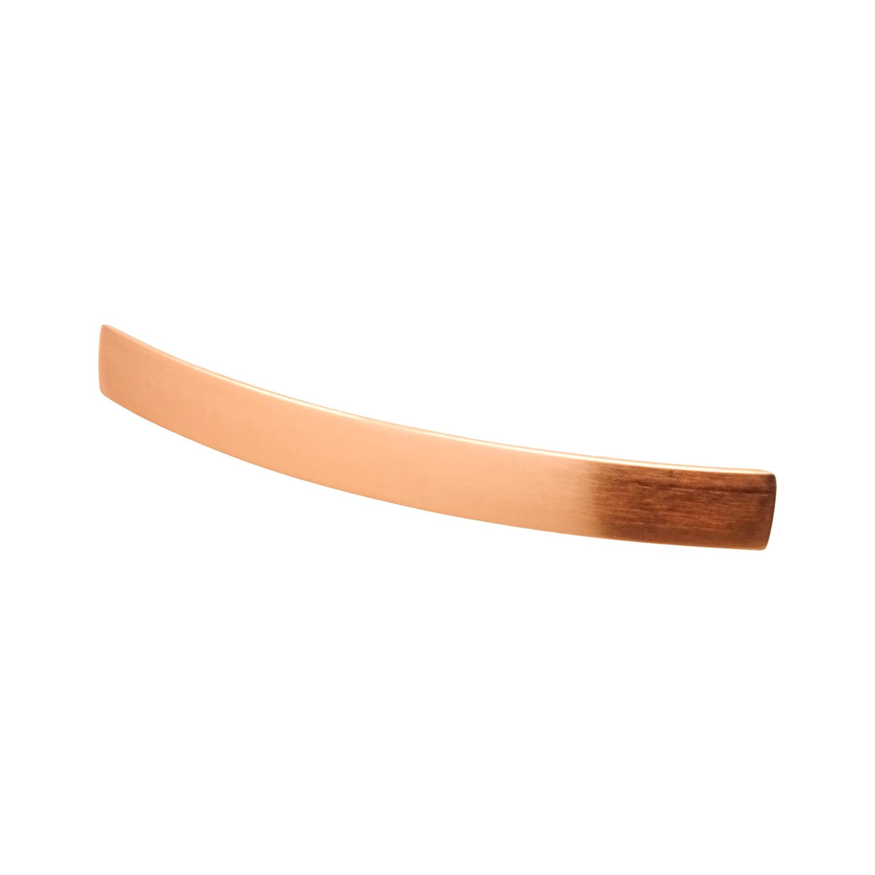 Decoranddecor Loch Bow Kitchen Cupboard Handle, Curved Drawer and Cabinet Door Pull for Units and Wardrobes, 160mm Fixing Centres, Satin Copper Finish, Modern Furniture Hardware