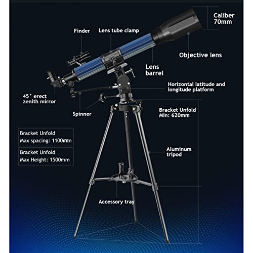Telescopio Astronómico Refractor 70/700 35X-525X miniatura 2