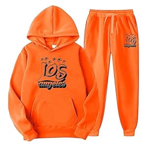 Generisch Herren Anzug 2-teilig Sportset Orange