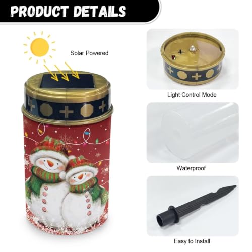 Image of Christmas Cemetery Solar Lights Flameless Candle