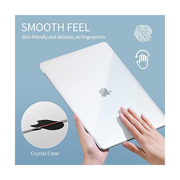 FYY Hülle Kompatibel mit MacBook Air 13.6 Zoll M2 2022 A268 mit Touch ID,Schalen Plastik Koffer Kompatibel für Mac Air M2 13.6 Schutzhülle,Ultradünne – Bild 4