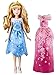 Poupee Disney Princess Belle au Bois Dormant : Tenue féérique de Princesse - Robe Bleue + Robe Rose - poupée Mannequin - nouveauté