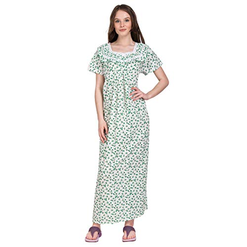 Image of Women's Cotton Nighty Night Gown Multicolore /Cotton Nighty for Pregnant Ladies /Women Night Gowns for Day Wear /Night Wear (Multicolour)(Available Sizes XL & XXL)