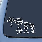 CrazyWEN-sticker- STICK FIGURE FAMILY Position Open Sticker Decal Car-wall decal Decal Sticker for Car Window, Laptop, Motorcycle, Walls, Mirror and More.