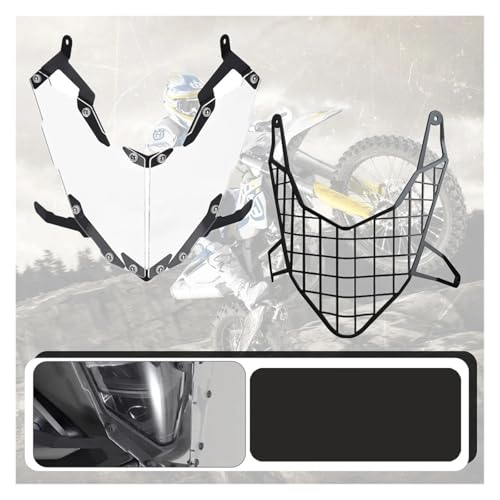 Couvercle protection phare XL750 Transalp grille en maille noire anti-projections - 3