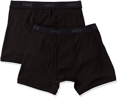 [グンゼ] ボクサーパンツ the GUNZE STANDARD 前あき 2枚組 メンズ スミクロ 日本L (日本サイズL相当)