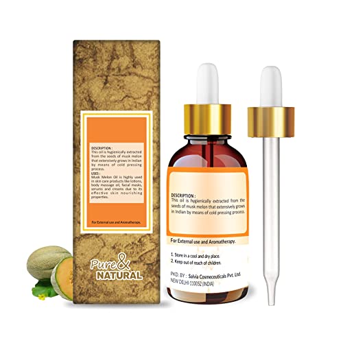 Image of Crysalis Musk Melon (Cucumis Melo) Oil |100% Pure & Natural Undiluted Carrier Oil Organic Standard| Perfect For Weight Loss | Aromatherapy Oil | 50ML With Dropper