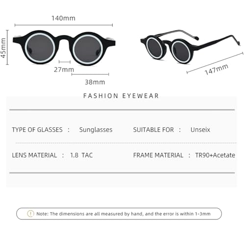 Tr90 Small Round Sunglasses Retro Acetate Temple Unisex Polarized Sun Glasses Uv400 Outdoor Eyewear4
