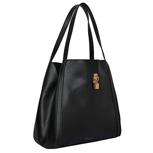 Image of Accessorize London Women's Padlock Shoulder Bag | Tote Laptop Bag for Work | Ladies purse | Stylish Shoulder Bag | Gift For Women