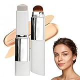 Faccelove Foundation Stick mit Pinsel, Color Changing Foundation mit LSF 15, 2026 Neu 2-in-1 Farbwechselnder Fondotinta Coreano, Korean Foun Dation Makeup für Alle Hauttypen - Natürliche Farbe