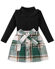 Black+green Plaid Skirt