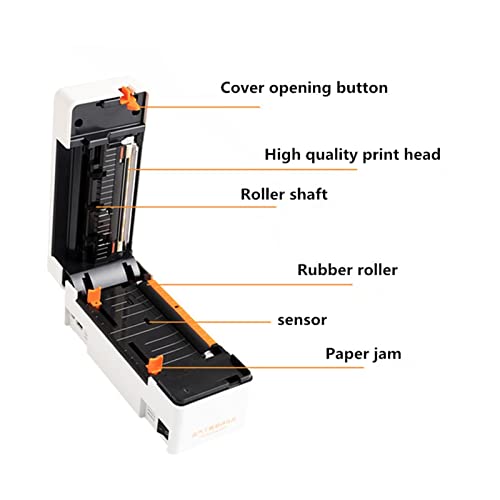 Image of Universal Express Waybill Epacket Barcode Clothing Tag Price Sticker 48-104mm Thermal Shipping Label Printer with Bracket(KM202M-USB)