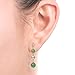 Belacqua Natural Green Jade Round White Cultured Freshwater Pearl Drop Earrings in 14K Yellow Gold, Pushback, Length- 1.25 Inches, Fashion Jewelry for Women, Gift Box Included