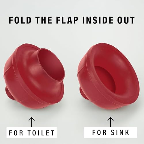 Image of SteadMax Heavy Duty Double Layer Toilet Plunger, Commercial Grade, Double Thrust Force, Red Rubber Cup with Wood Handle (22 inch, 2 Pack)