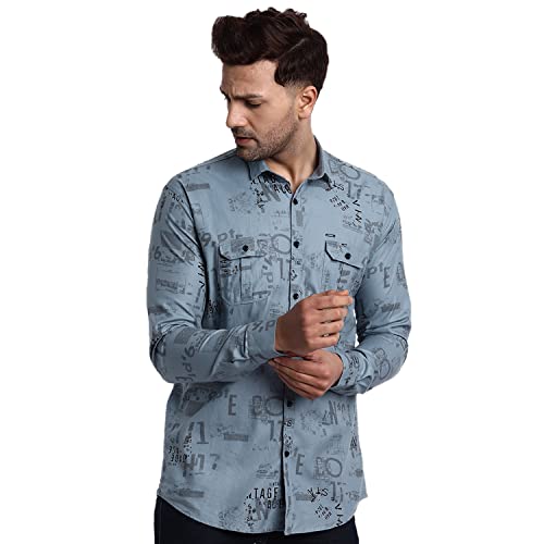 Image of Majestic Man Printed Slim Fit Casual shirt for men