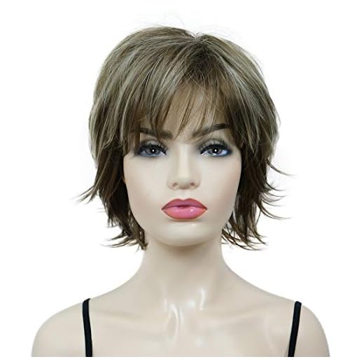 Lydell Short Layered Shaggy Full Synthetic Wig Wigs 12TT26 Brown Highlights