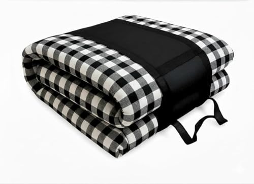 Image of Sleep King Premium Foldable Mattress for Floor - Lightweight Portable Travel Mattress for Guest Bed, Camping & Floor Sleeping - Cotton Fabric and Soft Foam, Portable & Washable (72″ x 36″ Black)