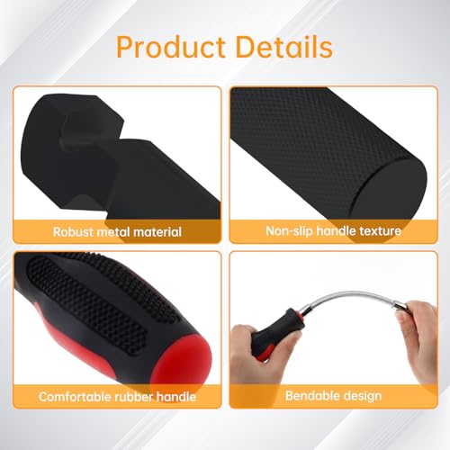 Image of Windance Belt Changing Removal Tools Kit Fit for Polaris RZR 1000 XP XP4 900 S,5mm-13mm Reversible Sockets Flexible Clutch Cover SeparateTool Stainless Steel Belt Replacement Tool (Black) | Belt tool clutch spreader. Flexible shaft reversible socket.CNC machined.5-13mm socket. Fit for RZR-S /RZR-4 570-1000 models