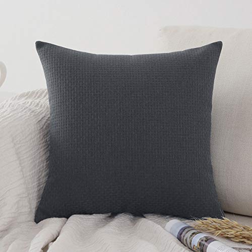 Jepeak núcleos de maíz Corduroy Tejido Manta Fundas de Almohada Cuadrado Decorativo Funda de Almohada Funda de cojín para sofá o