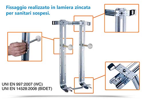 Bagno Italia Soportes para instalación de sanitarios suspendidos soportes universales para inodoro y bidé