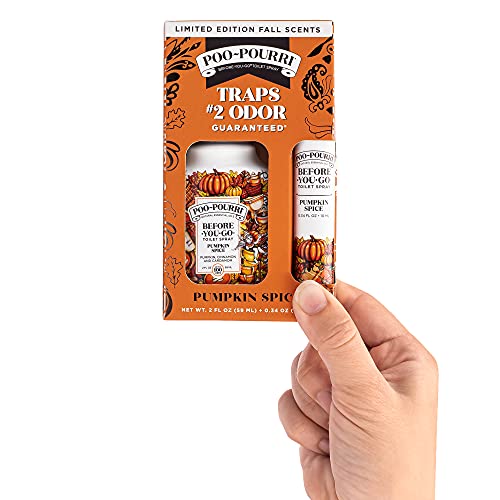 Image of Poo-Pourri Toilet Spray, 2 Oz & 10 ml, Pumpkin Spice, 2 Count