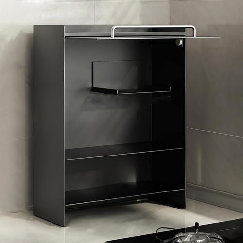 Organizador de especias – Almacenamiento de metal para botellas de condimentos, diseño de gran capacidad que ahorra espacio para el hogar