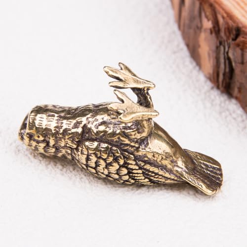 Figura de Búho de Latón Sólido Estilo Antiguo 3D miniatura 4
