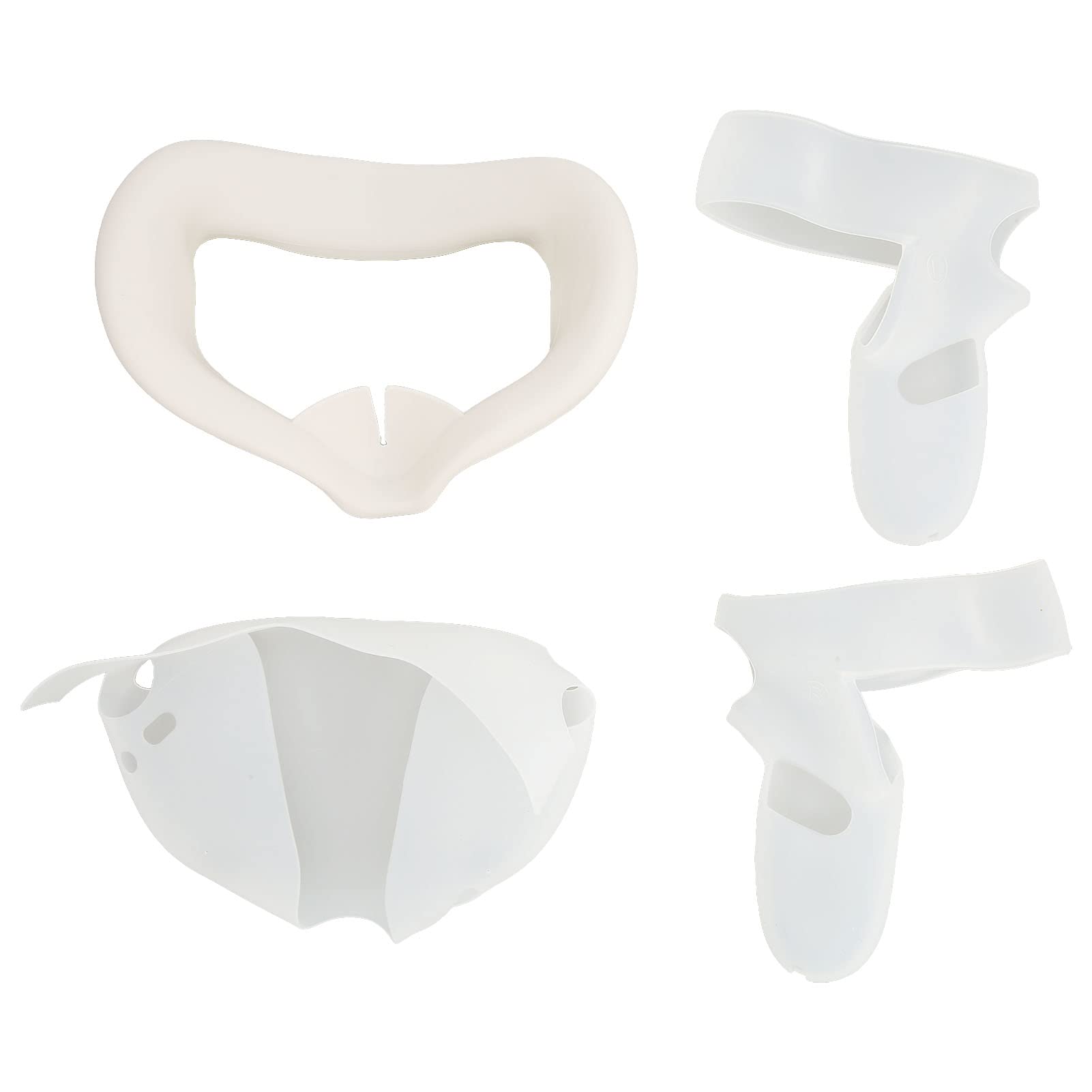 Funda de Silicona 4 en 1 VR para 2, Juego de Accesorios VR, Kit de protección Completa con Agarre Antideslizante y