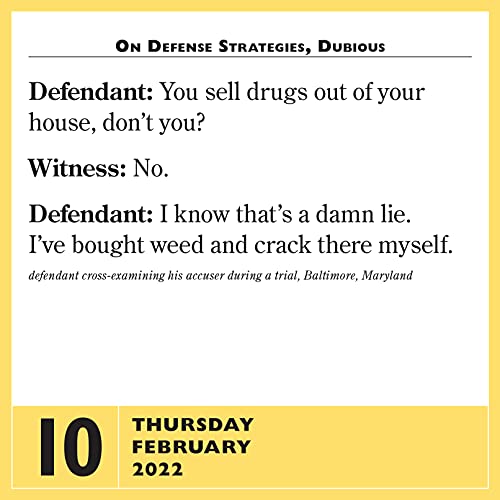 Workman 9781523513475 365 Stupidest Things Ever Said Page-A-Day Calendar 2022: A Daily Dose Of Hilarious Moments Courtesy Of Entertainers thumb #8