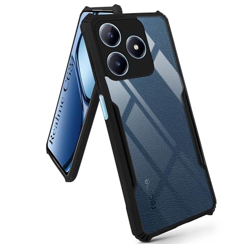 Image of Jkobi Back Cover Case for Realme C63 (Shockproof with Polycarbonate Clear Panel | Professional Black)